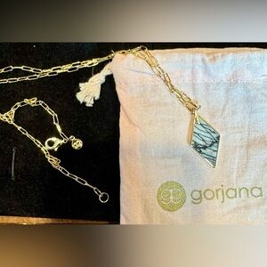 Gorjana Gold Paperclip Chain Necklace with Pendant
